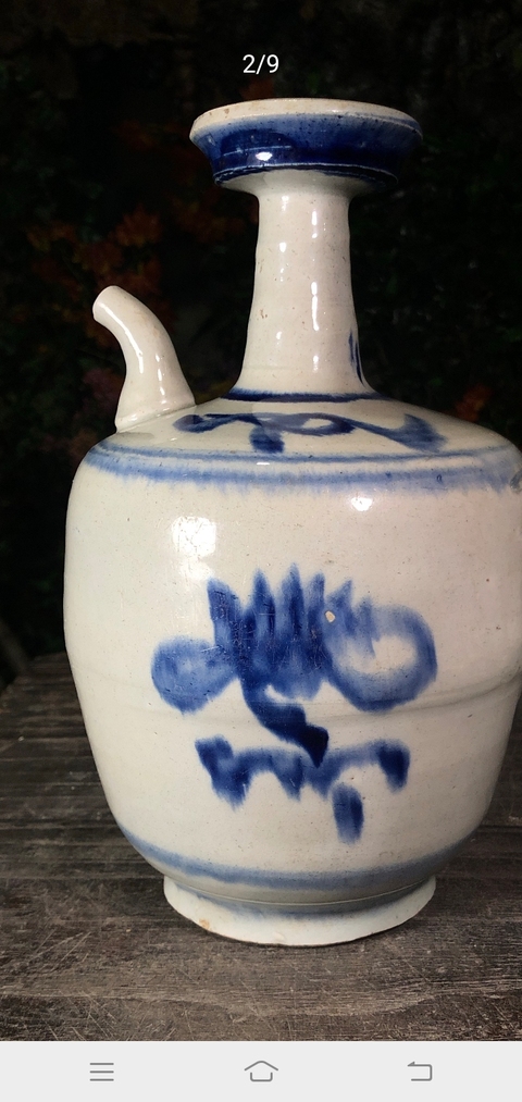 古玩陶瓷清代早期青花壺660拍賣，當前價格660元