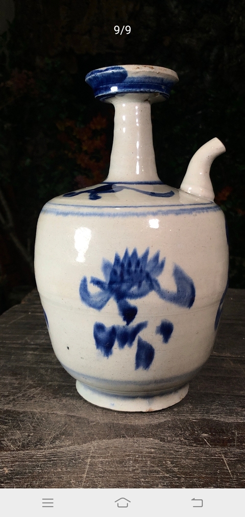 古玩陶瓷清代早期青花壺660拍賣，當前價格660元