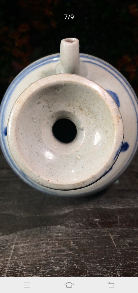 古玩陶瓷清代早期青花壺660拍賣，當前價格660元