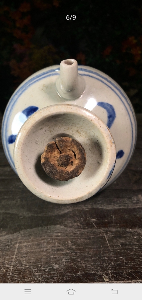 古玩陶瓷清代早期青花壺660拍賣，當前價格660元