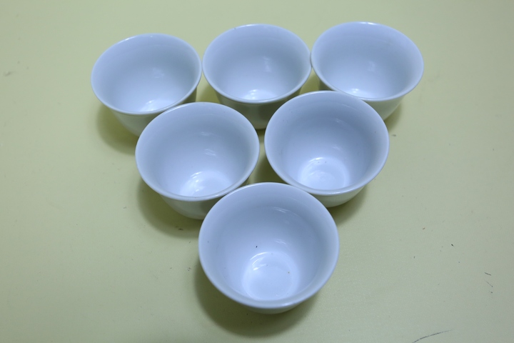 古玩陶瓷白釉杯6個拍賣,當前價格266元