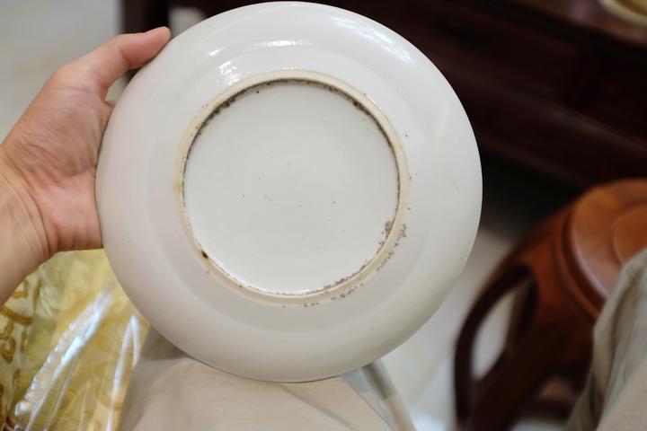 古玩陶瓷清.花鳥紋廣彩盤拍賣，當前價格999元