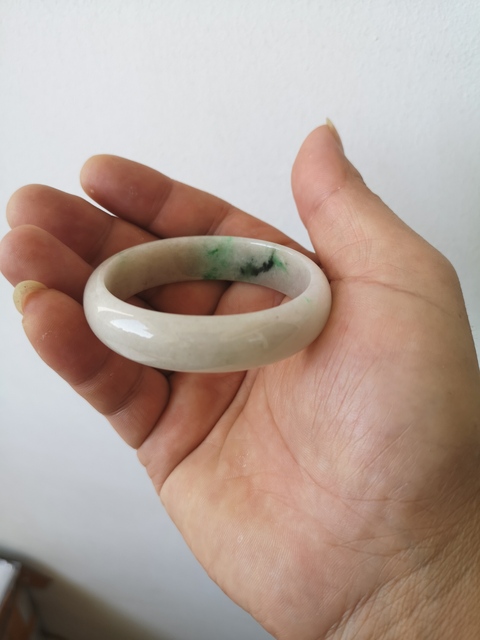 古玩玉器翡翠鐲拍賣,當前價格580元