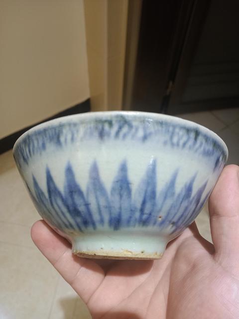 古玩陶瓷明中期海螺芭蕉紋青花碗拍賣,當前價格2999元