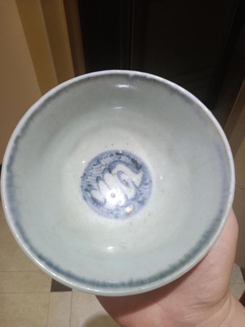 古玩陶瓷明中期海螺芭蕉紋青花碗拍賣,當前價格2999元