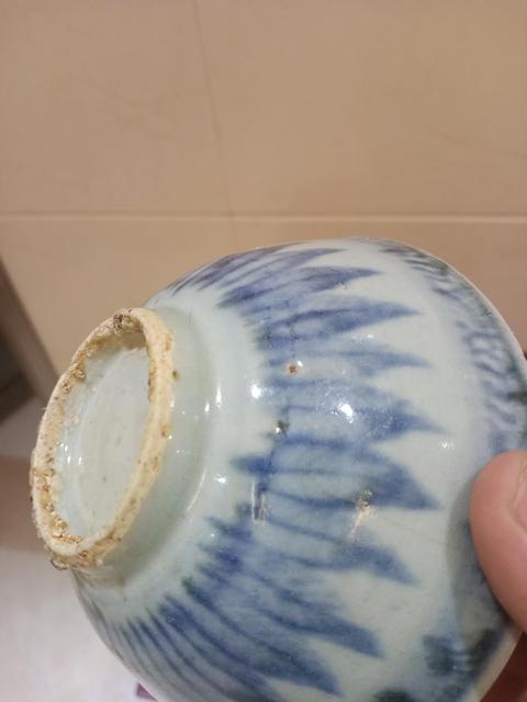 古玩陶瓷明中期海螺芭蕉紋青花碗拍賣,當前價格2999元
