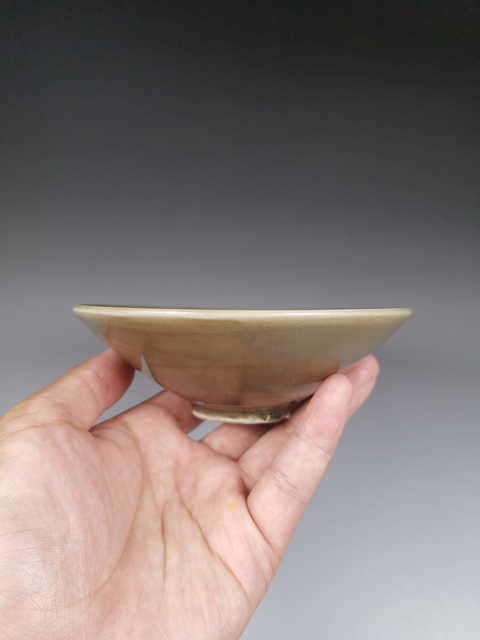 古玩陶瓷宋代耀州窯斗笠盞拍賣,當前價格6666元
