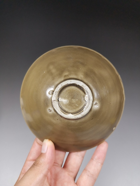古玩陶瓷宋代耀州窯斗笠盞拍賣,當前價格6666元