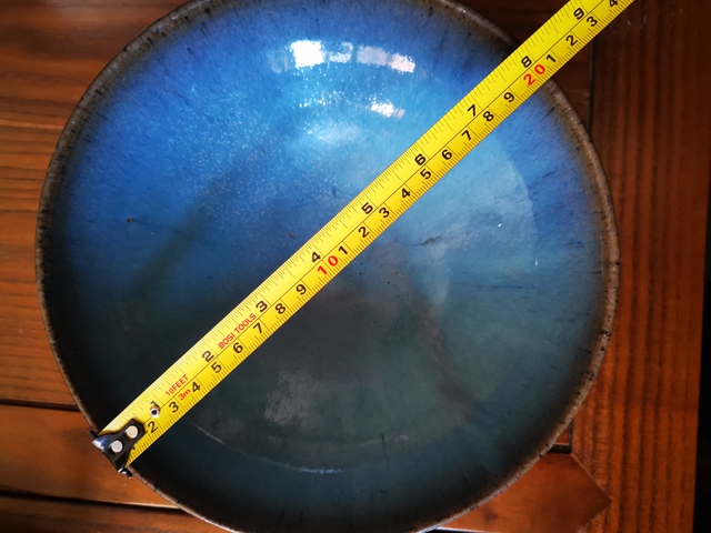 古玩陶瓷金元超大禹州鈞窯正窯口，天藍(lán)色，鈞窯大碗拍賣，當(dāng)前價(jià)格7000元