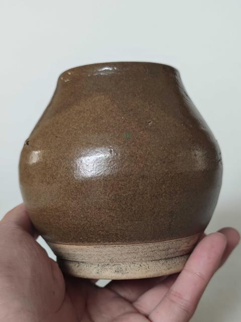 古玩陶瓷清代茶葉末釉雞心罐拍賣，當前價格999元