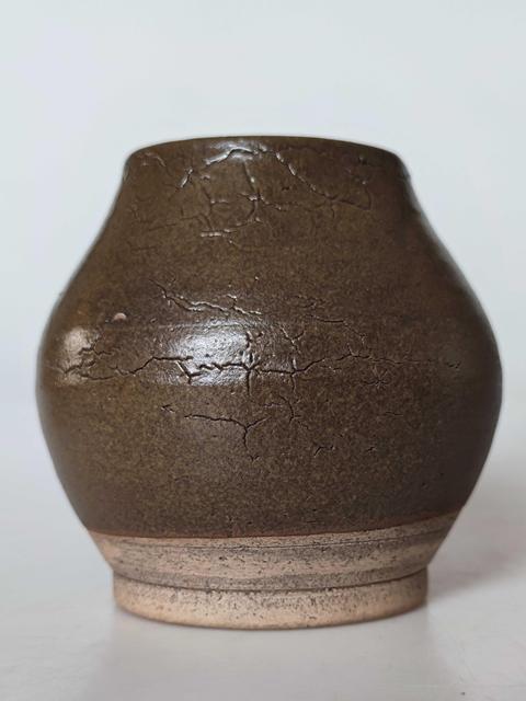 古玩陶瓷清代茶葉末釉雞心罐拍賣，當前價格999元