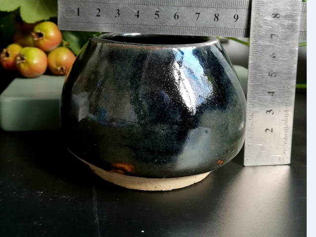 古玩陶瓷窯變黑釉罐雞心罐拍賣,當前價格999元