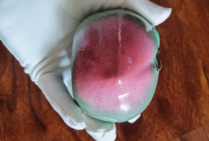 古玩陶瓷粉彩像生瓷桃拍賣，當前價格980元
