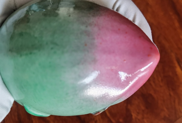 古玩陶瓷粉彩像生瓷桃拍賣，當前價格980元