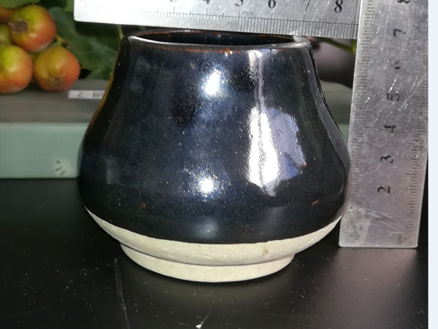 古玩陶瓷黑釉雞心罐拍賣，當(dāng)前價(jià)格999元