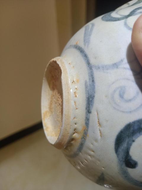 古玩陶瓷明代早期云花紋青花碗拍賣，當前價格1999元