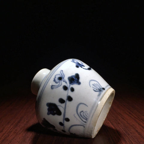 古玩陶瓷清中菊花紋青花罐（已保真）拍賣，當前價格3800元