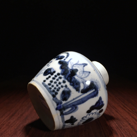 古玩陶瓷清中菊花紋青花罐（已保真）拍賣，當前價格3800元