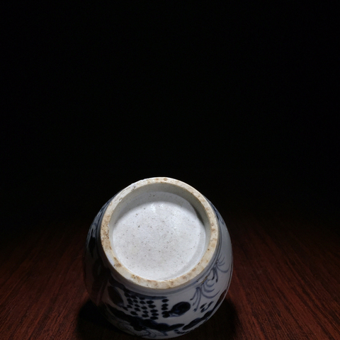 古玩陶瓷清中菊花紋青花罐（已保真）拍賣，當前價格3800元