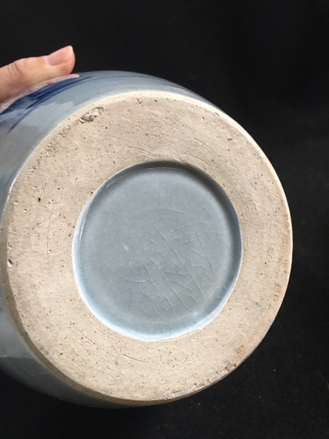 古玩陶瓷清代.山水紋青花罐拍賣，當前價格3800元