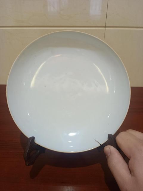 古玩陶瓷清早期順治甜白釉盤拍賣，當前價格3800元