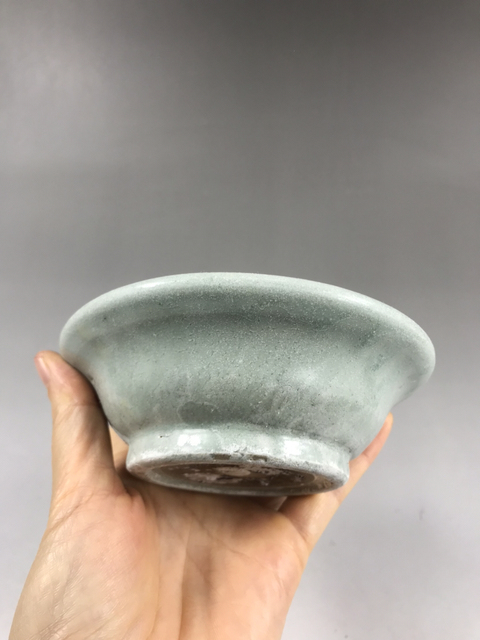 古玩陶瓷明代(己保真)龍泉粉青筆洗拍賣，當前價格3000元