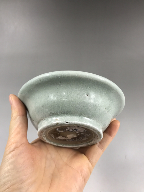 古玩陶瓷明代(己保真)龍泉粉青筆洗拍賣，當前價格3000元