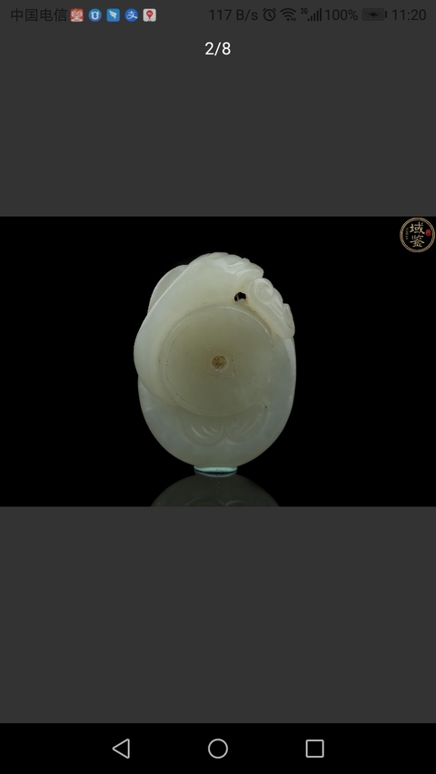 古玩玉器當代.和田青白玉雕福在眼前玉墜拍賣，當前價格1888元