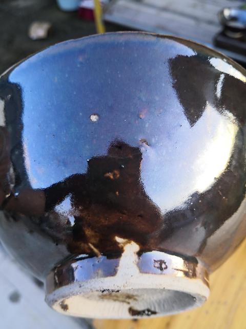 古玩陶瓷疊燒醬釉碗拍賣，當前價格188元