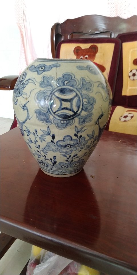 古玩陶瓷明代雙龍戲珠紋罐拍賣(mài)，當(dāng)前價(jià)格2880元