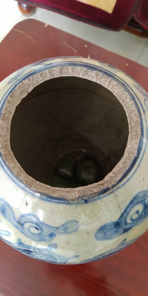 古玩陶瓷明代雙龍戲珠紋罐拍賣(mài)，當(dāng)前價(jià)格2880元
