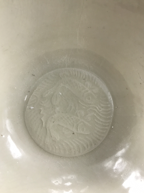 古玩陶瓷宋代影青刻蓮瓣雙魚紋碗拍賣，當前價格1999元
