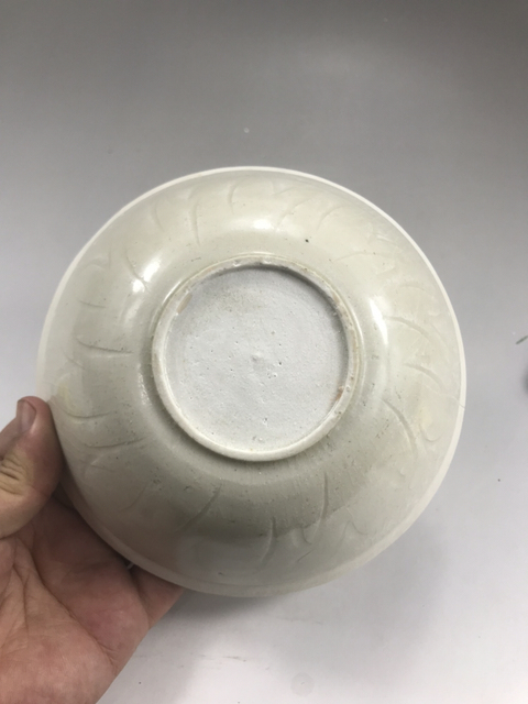 古玩陶瓷宋代影青刻蓮瓣雙魚紋碗拍賣，當前價格1999元