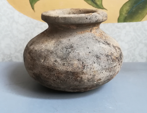 古玩陶瓷【實物保真】漢代.灰陶罐拍賣，當前價格386元