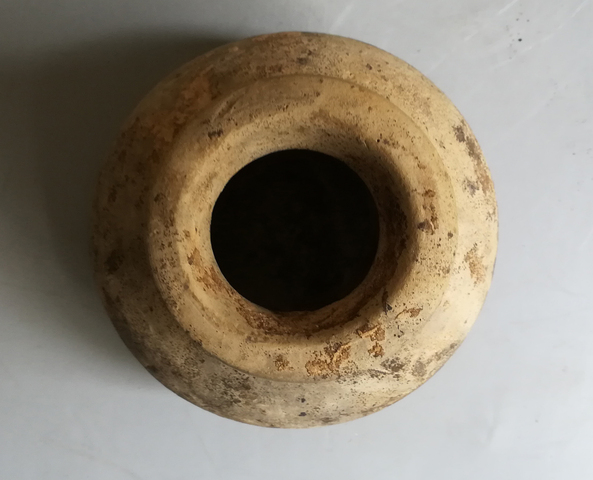古玩陶瓷【實物保真】漢代.灰陶罐拍賣，當前價格386元