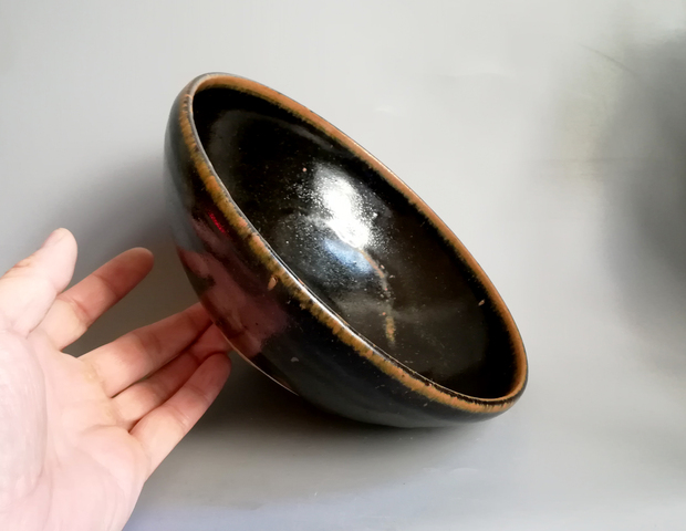 古玩陶瓷精品金元窯變黑釉盞拍賣,當(dāng)前價(jià)格1200元