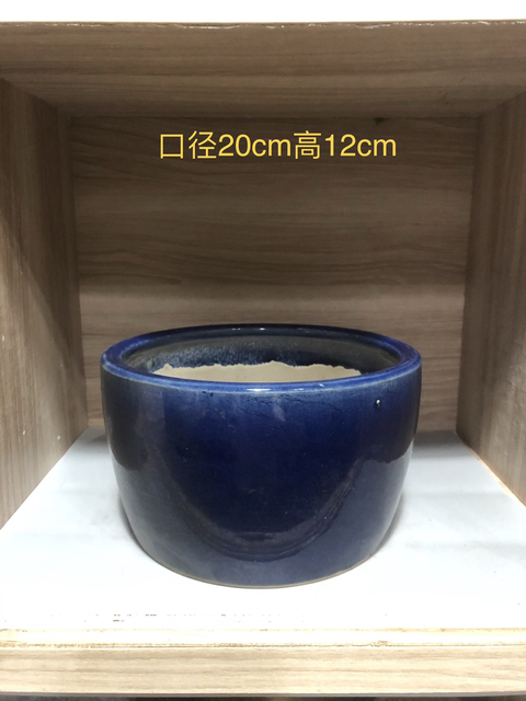 古玩陶瓷【望月樓】民國藍釉筒式香爐拍賣,當前價格1200元