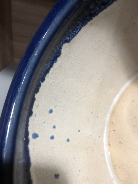 古玩陶瓷【望月樓】民國藍釉筒式香爐拍賣,當前價格1200元