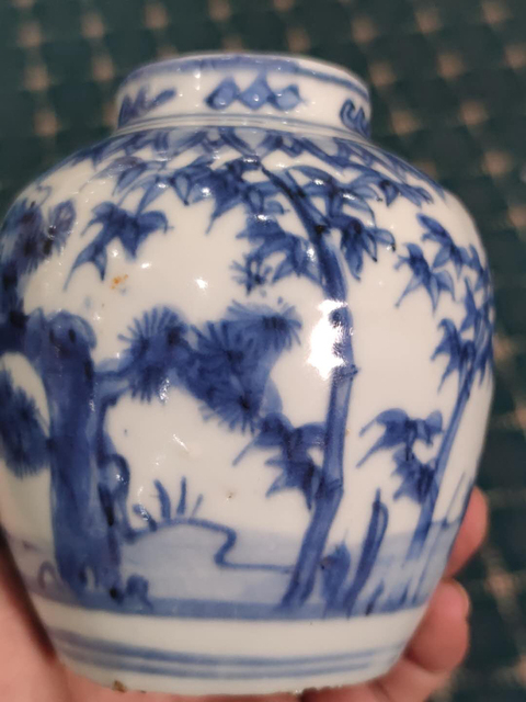古玩陶瓷青花松竹梅紋罐拍賣，當(dāng)前價(jià)格33888元