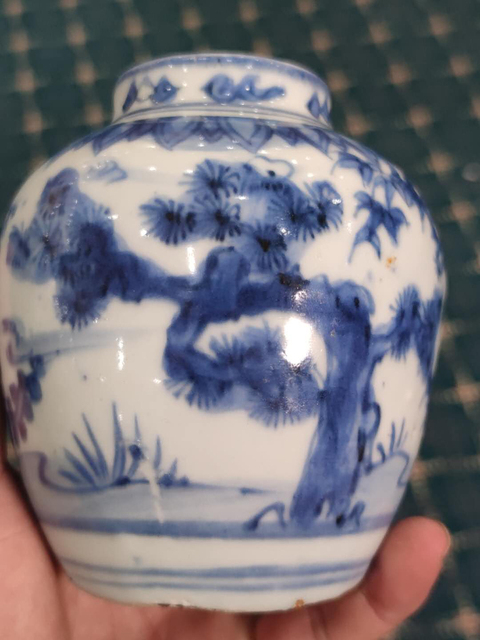 古玩陶瓷青花松竹梅紋罐拍賣，當(dāng)前價(jià)格33888元