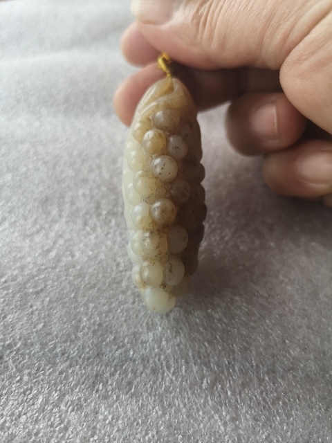 古玩玉器葡萄掛件拍賣，當前價格450元