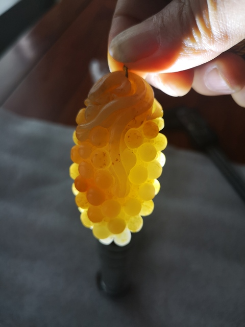 古玩玉器葡萄掛件拍賣，當前價格450元