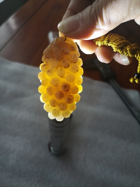 古玩玉器葡萄掛件拍賣，當前價格450元