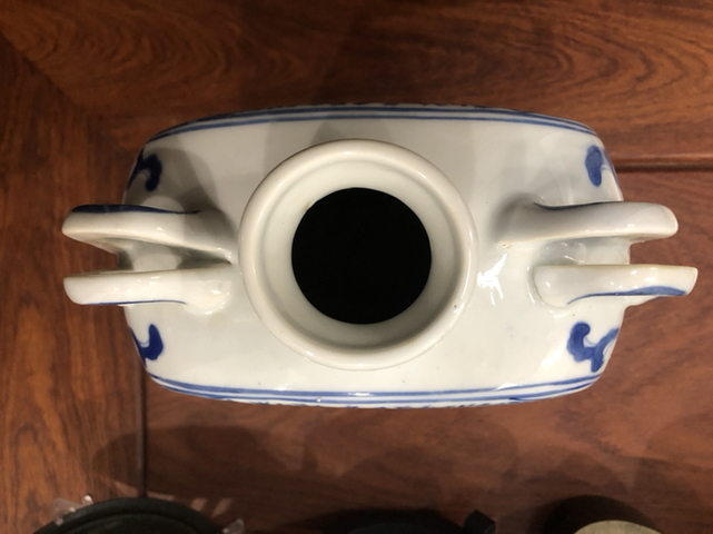 古玩陶瓷鳳凰鳥青花扁壺拍賣，當(dāng)前價(jià)格1200元