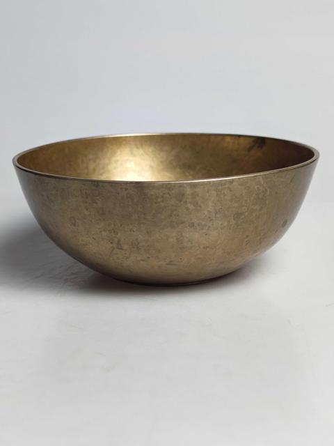 古玩雜項(xiàng)清末老黃銅缽式大碗拍賣，當(dāng)前價(jià)格1666元