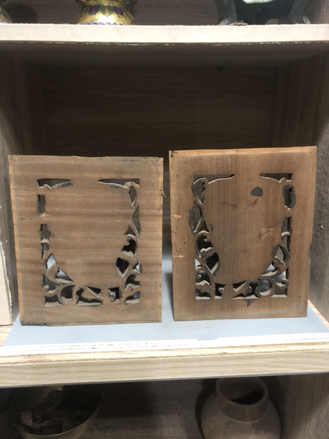 古玩陶瓷民國山水紋瓷板畫一對拍賣，當前價格600元