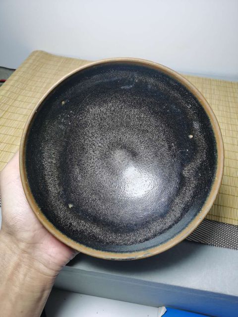 古玩陶瓷耀州窯建窯窯變兔毫釉大碗,金兔豪漂亮,帶鑒定證書拍賣,當前價格3888元