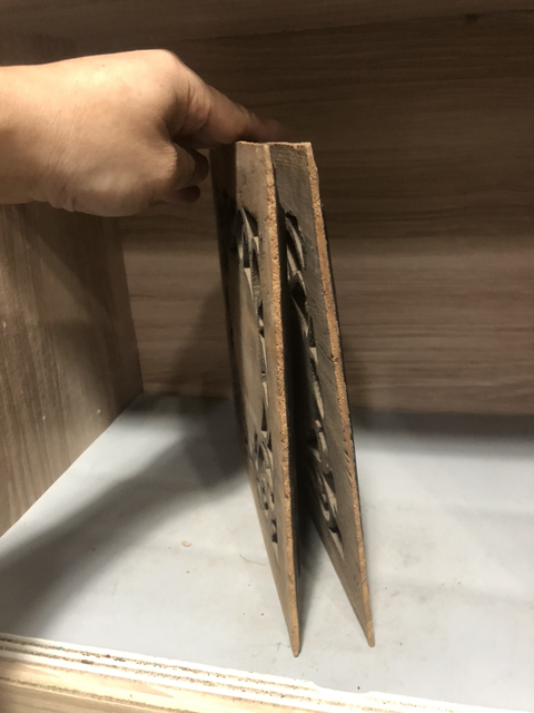 古玩陶瓷民國山水紋瓷板畫一對拍賣，當前價格666元