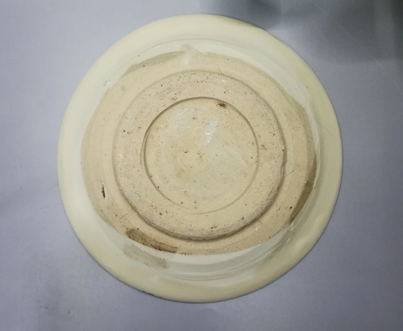 古玩陶瓷元明磁州窯白底褐花盤拍賣，當前價格800元