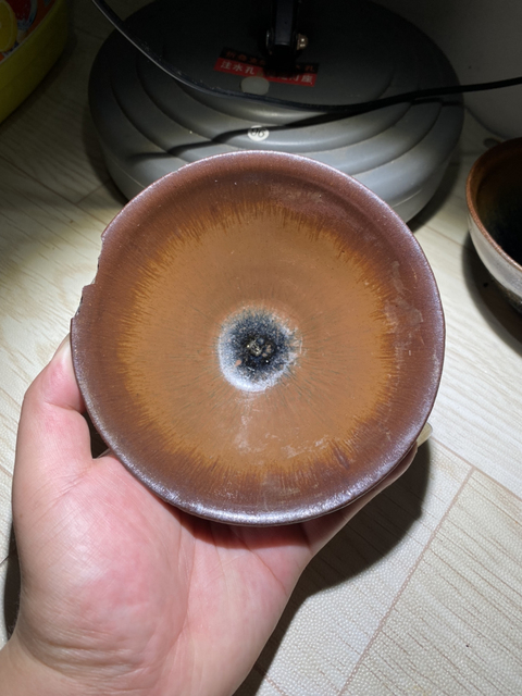 古玩陶瓷柿紅釉建窯盞拍賣，當前價格6800元